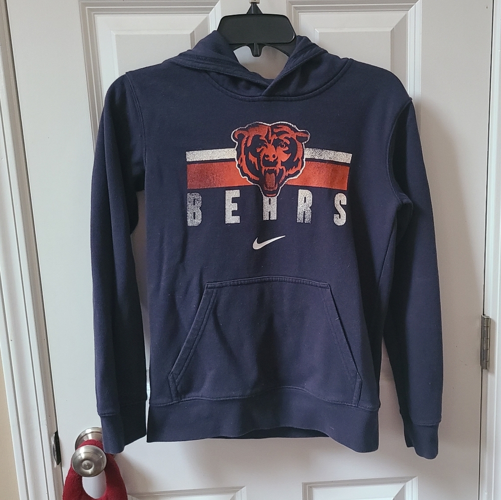 Nike Youth 10-12 Med Chicago Bears NFL Navy Hoodie
